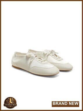 Square Toe Eco Satin Sneakers with Optional Ribbon Laces